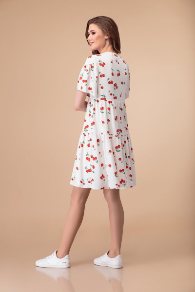 Платье Svetlana-Style 1368 белый+вишни - фото 3