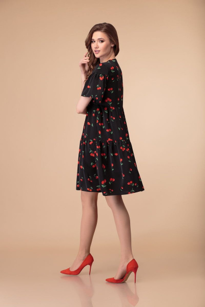Платье Svetlana-Style 1379 черный+вишни - фото 3