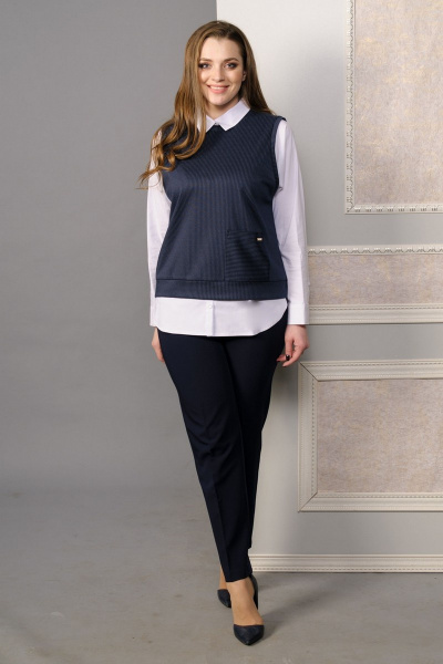Блуза, брюки, жилет Lady Style Classic 1444 - фото 1