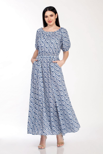 Платье LaKona 1307 сине-белый - фото 2