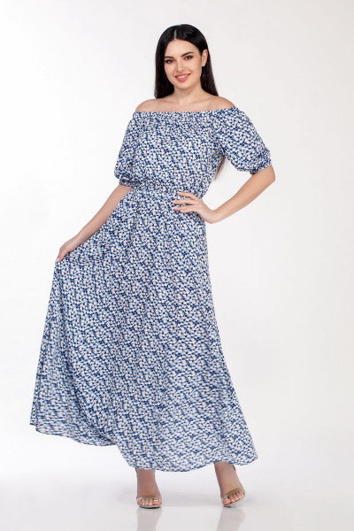 Платье LaKona 1307 сине-белый - фото 1