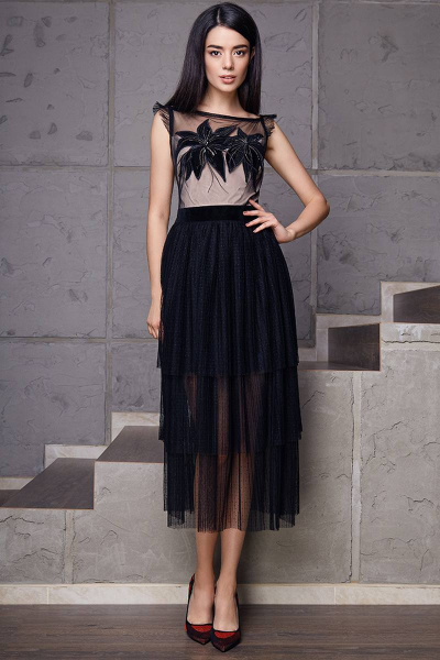 Платье LaVeLa L1727 черный - фото 1