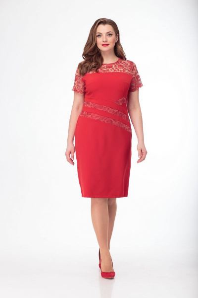 Платье Anelli 215 красный - фото 3