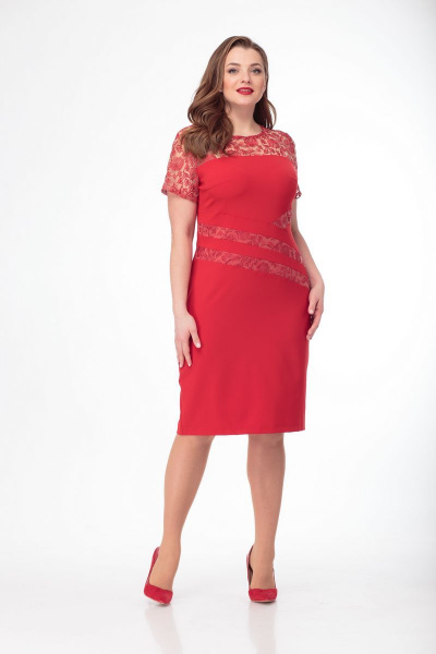 Платье Anelli 215 красный - фото 2
