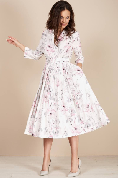 Платье Teffi Style L-1425 розовые_лилии - фото 2