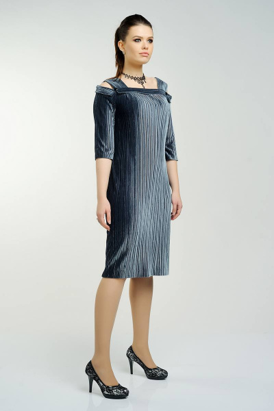 Платье Danaida 1334 серый - фото 1