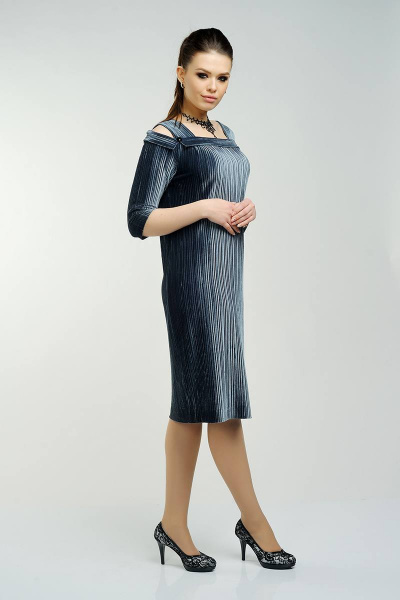 Платье Danaida 1334 серый - фото 2