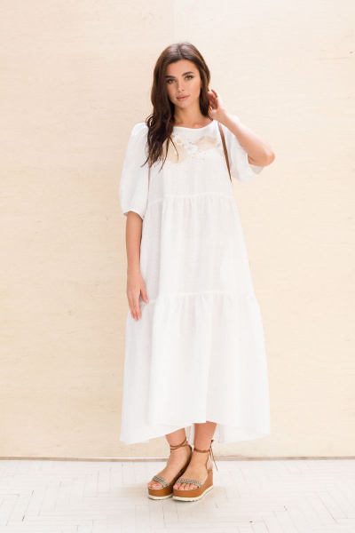 Платье Faufilure С1057 белый - фото 3