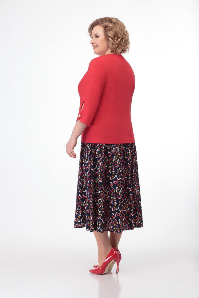 Жакет, платье БелЭкспози 1214 красный - фото 4