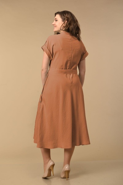 Платье Lady Style Classic 2064/4 коричневый - фото 2