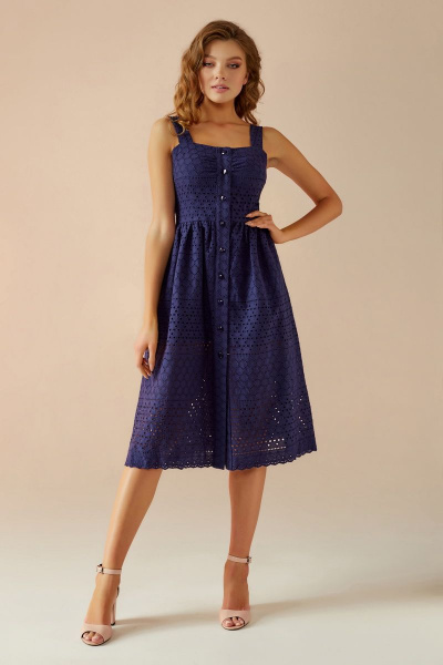 Платье Andrea Fashion AF-16 синий - фото 1