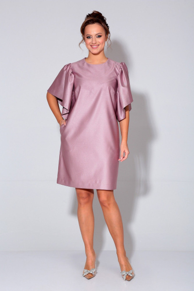 Платье Liona Style 870 розовый - фото 1