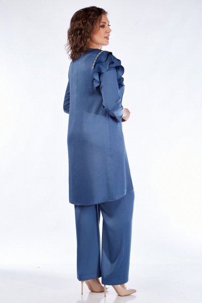 Блуза, брюки Мишель стиль 1167 лазурно-голубой - фото 2