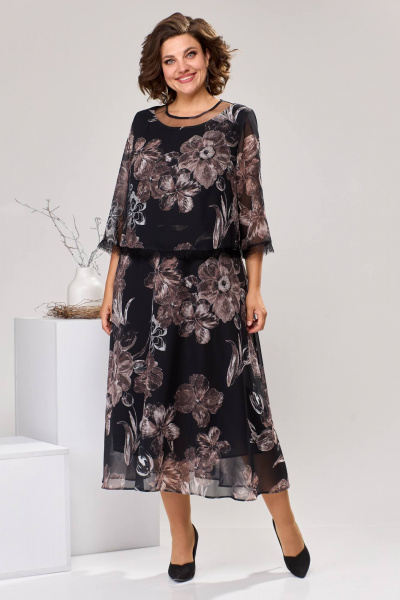 Платье Romanovich Style 1-2544 коричневый - фото 3