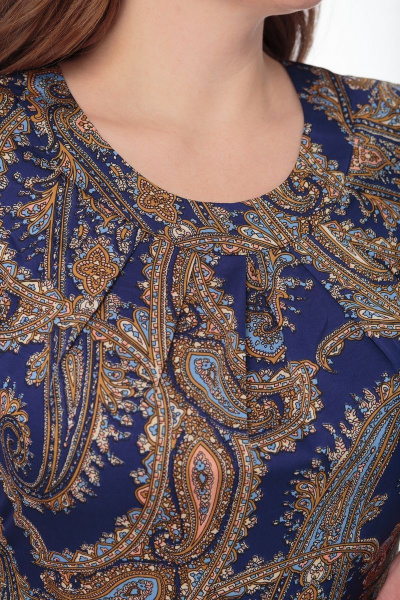 Платье Anelli 217 синий - фото 6