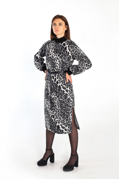Платье i3i Fashion 103/8 черный_леопард - фото 1