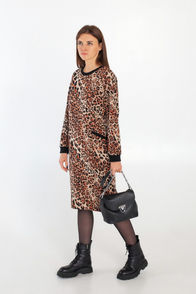 Платье i3i Fashion 107/1 рыжий_леопард - фото 1