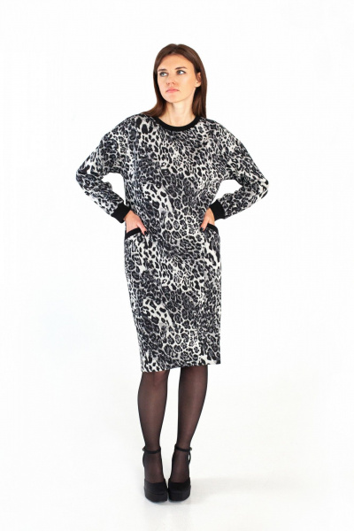 Платье i3i Fashion 107/2 черный_леопард - фото 3