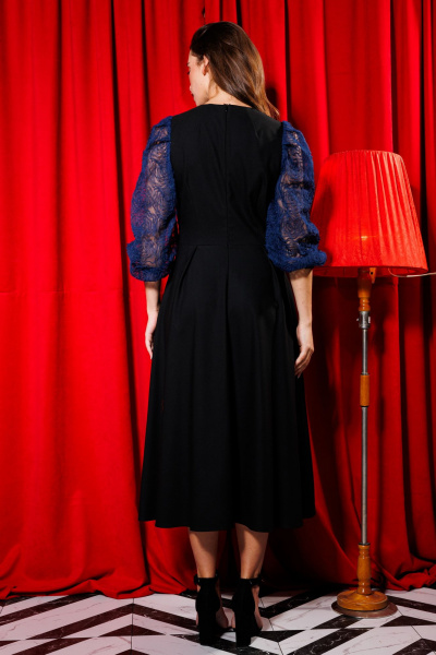 Платье NikVa 416-2 синий_черный - фото 2