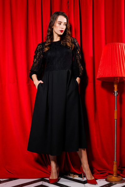 Платье NikVa 416-3 черный - фото 3