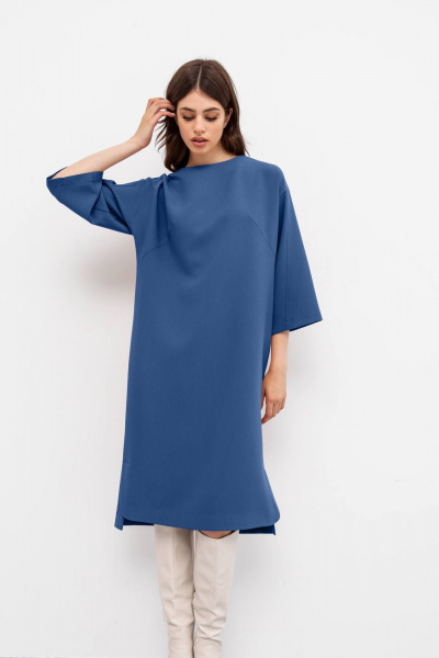 Платье VIZANTI 9352 синий - фото 2