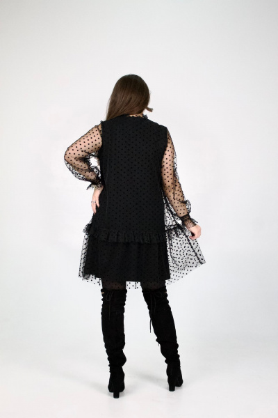 Платье Svetlana-Style 1696 черный+горошек - фото 2