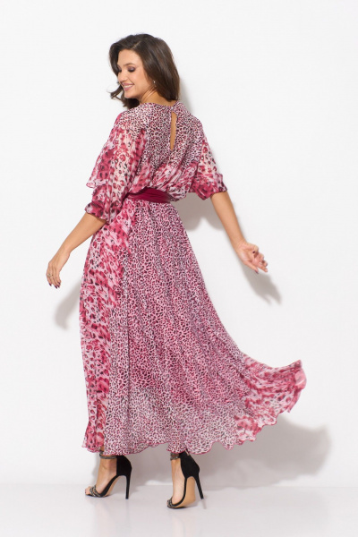 Платье Anastasia 1065 розовый(принт_лоепард) - фото 10