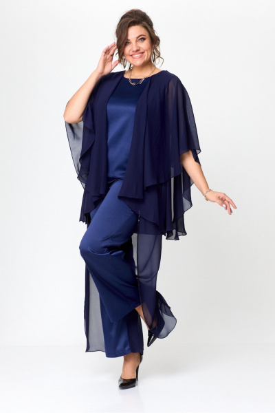 Блуза, брюки, топ Solomeya Lux 960 синий - фото 12