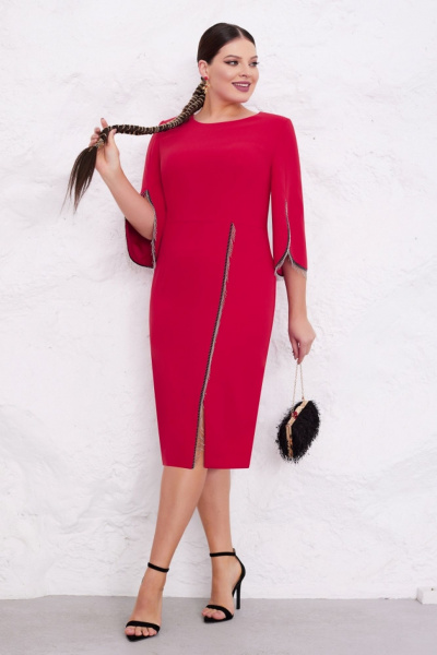 Платье Lissana 4847 красный - фото 1