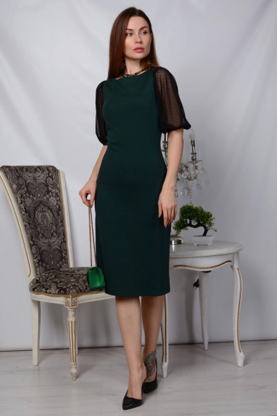 Платье Patriciа F15105 зеленый,черный - фото 1