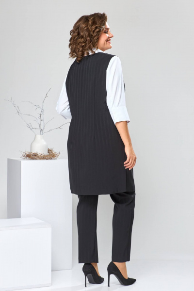 Блуза, брюки, жилет Romanovich Style 3-1759 белый/чёрный - фото 10