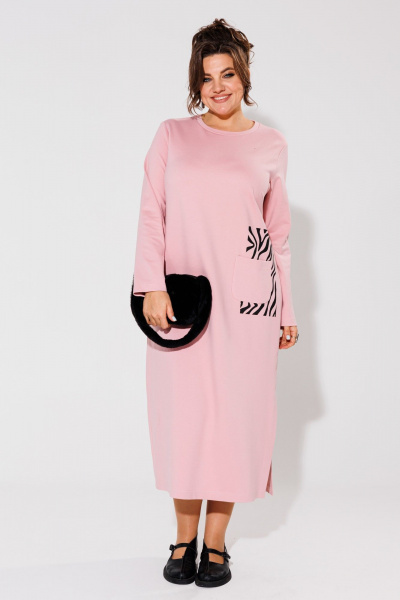 Платье Anelli 1427 розовый - фото 1