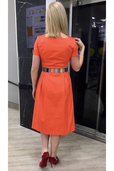 Платье, пояс YFS 6129 оранжевый - фото 3