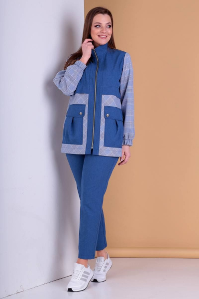 Брюки, куртка Liona Style 745 синий - фото 1