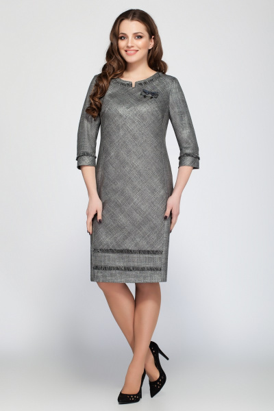 Платье БагираАнТа 463 серый - фото 1