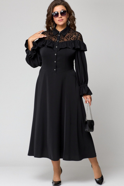 Платье EVA GRANT 7327 черный - фото 5