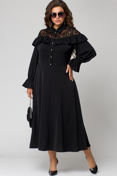 Платье EVA GRANT 7327 черный - фото 4