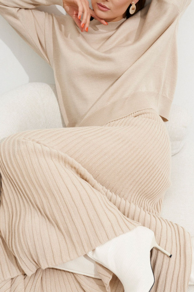 Джемпер, юбка Ketty АМ-132 светло-бежевый - фото 4
