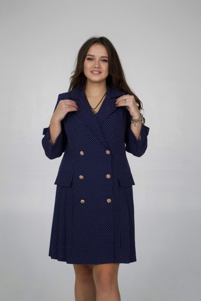 Платье Svetlana-Style 1694 синий-горох - фото 1