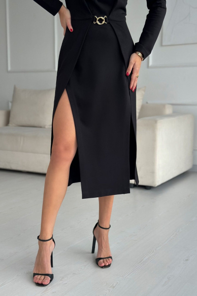 Платье Dilana VIP 2020 черный - фото 11