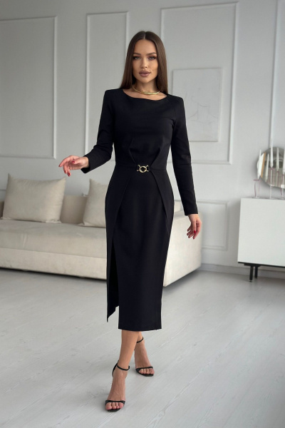 Платье Dilana VIP 2020 черный - фото 7
