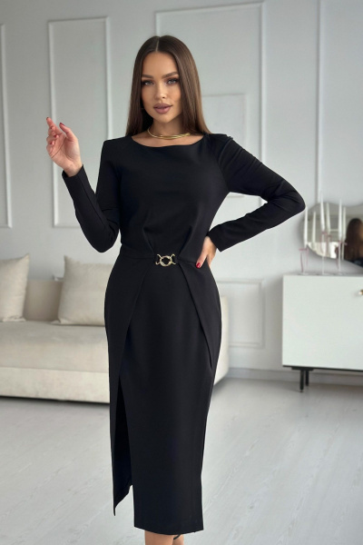 Платье Dilana VIP 2020 черный - фото 2