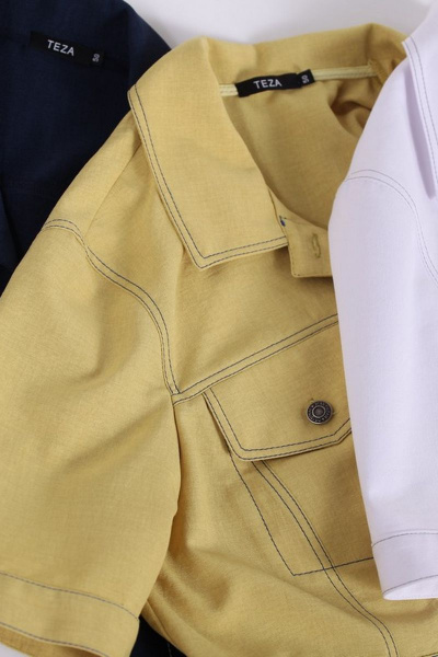 Куртка, платье TEZA 1259 желтый - фото 6