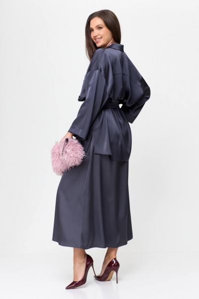 Кардиган, платье Karina deLux M-1195 графит/розовый - фото 5