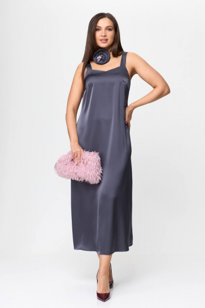 Кардиган, платье Karina deLux M-1195 графит/розовый - фото 7