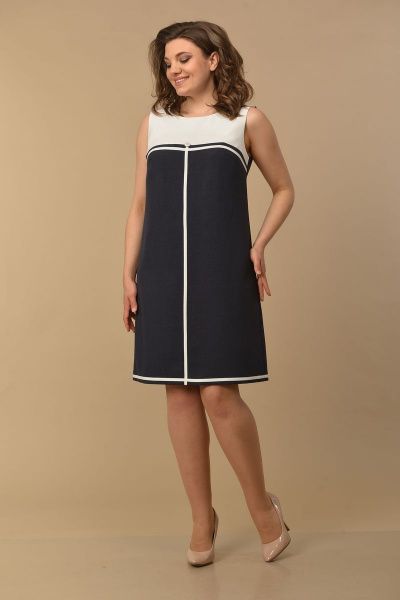 Платье Lady Style Classic 804 т_синий-белый - фото 1