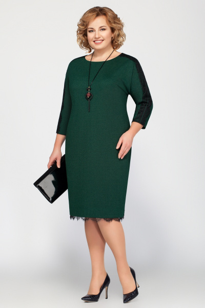 Платье Tellura-L 1366 темно-зеленый - фото 1