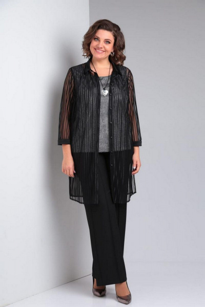 Блуза, брюки, топ Милора-стиль 1187 чёрный - фото 1