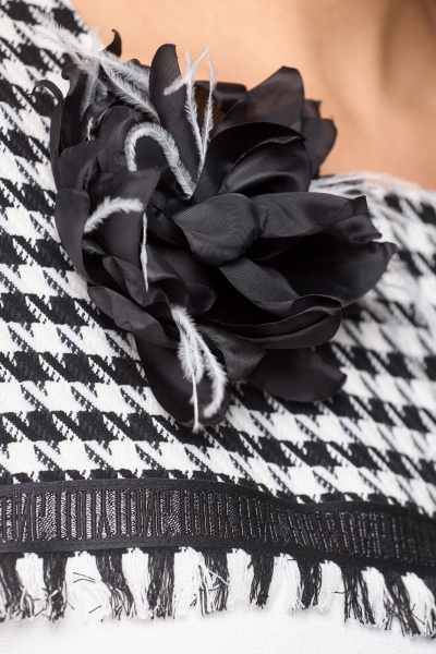 Туника, юбка Мишель стиль 1164 черно-белый - фото 4