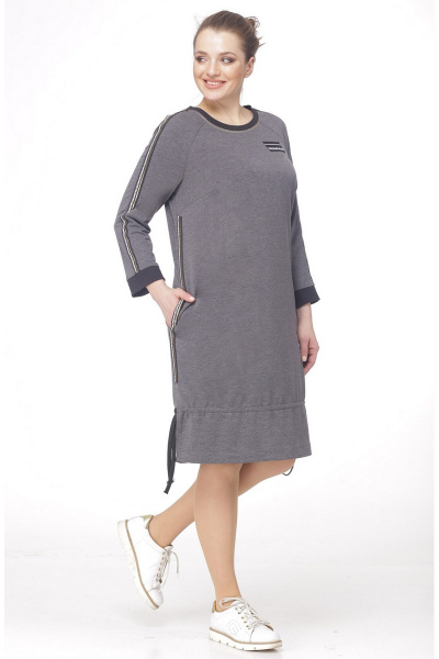 Платье LadisLine 906 серый - фото 1